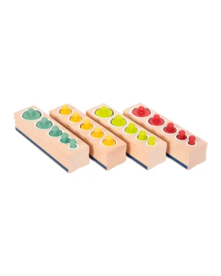 jogo encaixe tamanhos estilo montessori madeira