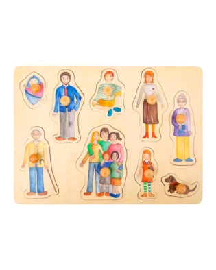 puzzle encaixe com pegas familia