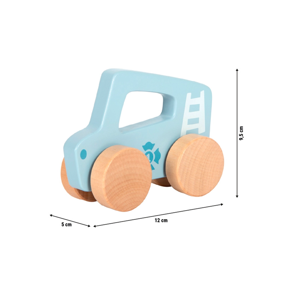 Carro em Madeira para Empurrar | Azul - Image 5