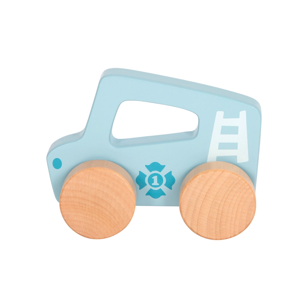 Carro em Madeira para Empurrar | Azul - Image 4