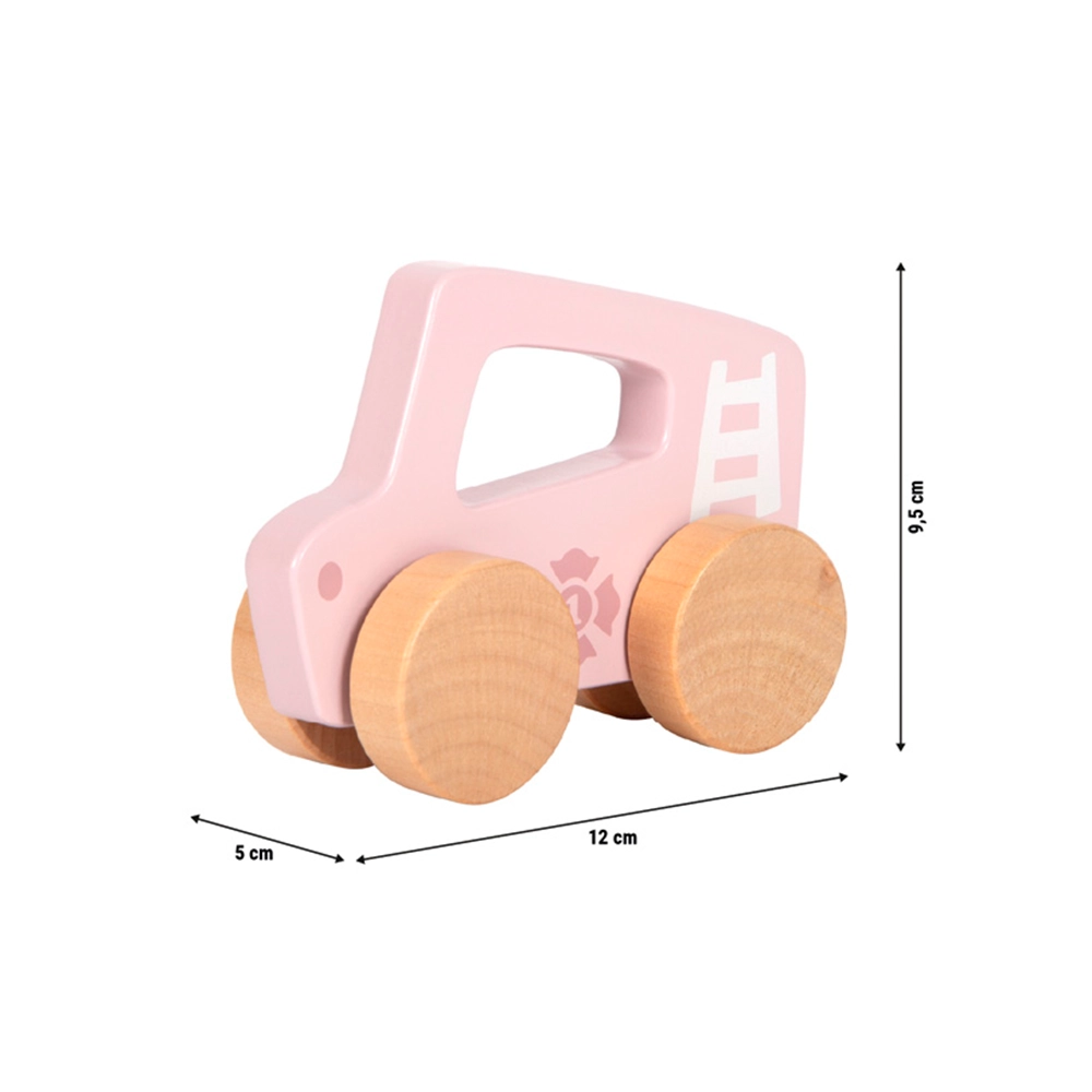 Carro em Madeira para Empurrar | Cor-de-Rosa - Image 5