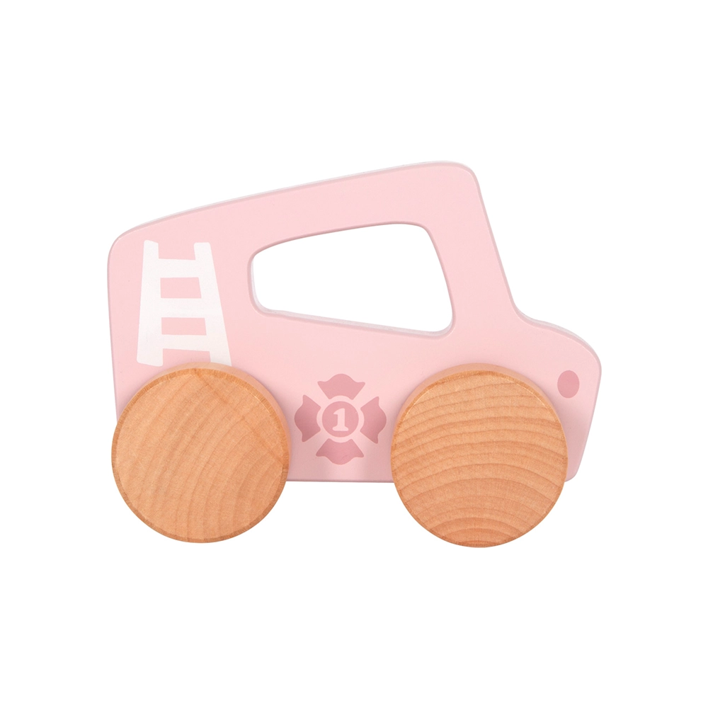 Carro em Madeira para Empurrar | Cor-de-Rosa - Image 2