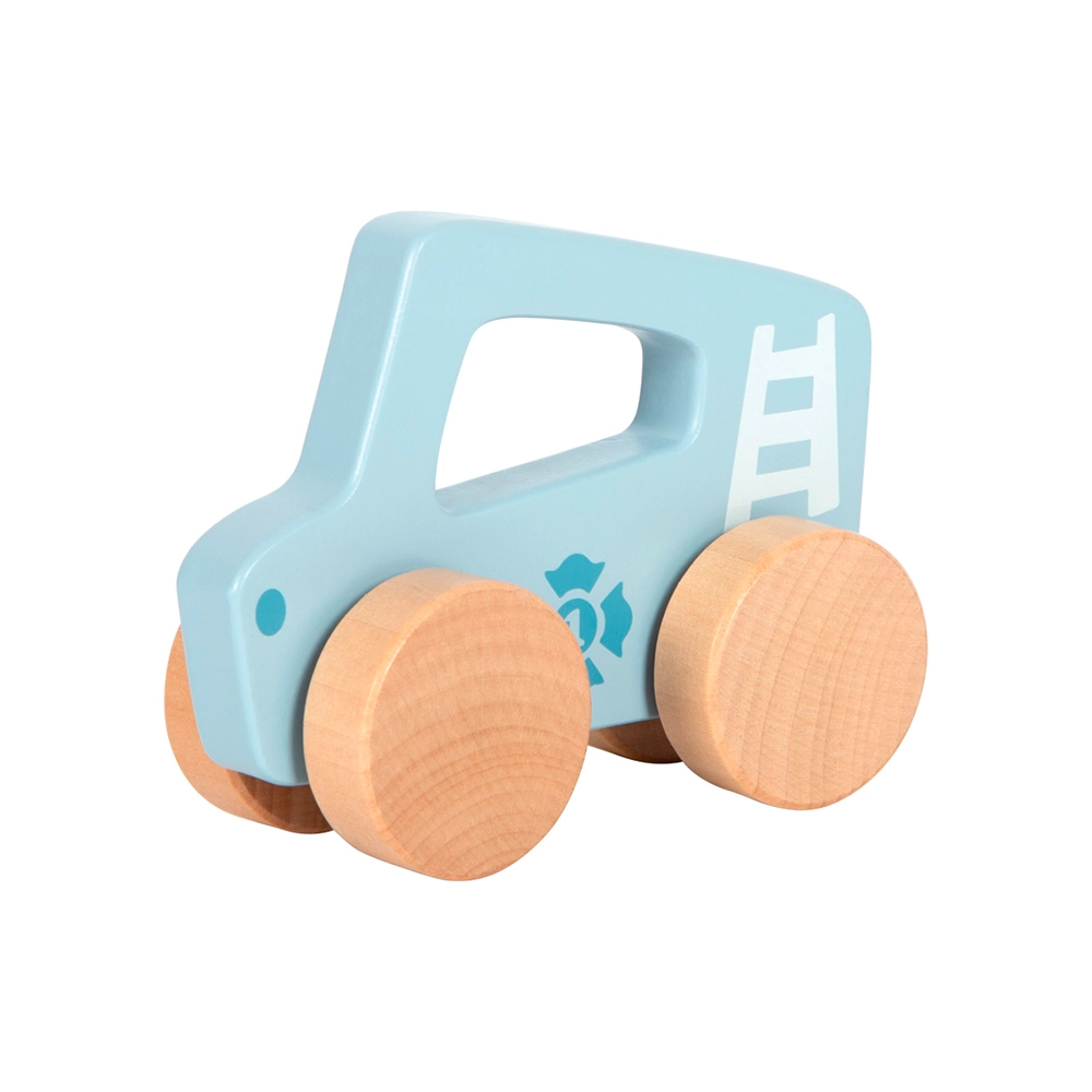 Carro em Madeira para Empurrar | Azul - Image 3