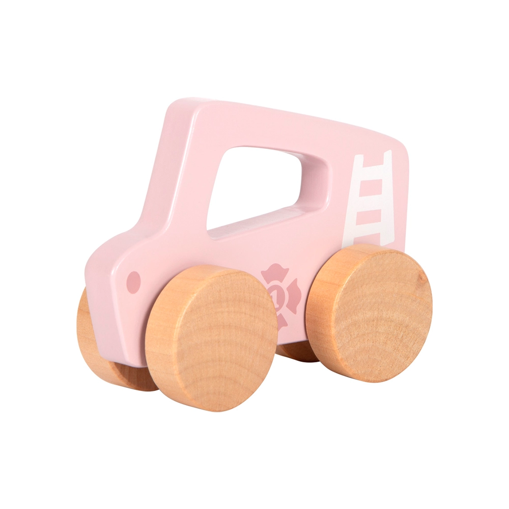 Carro em Madeira para Empurrar | Cor-de-Rosa - Image 3