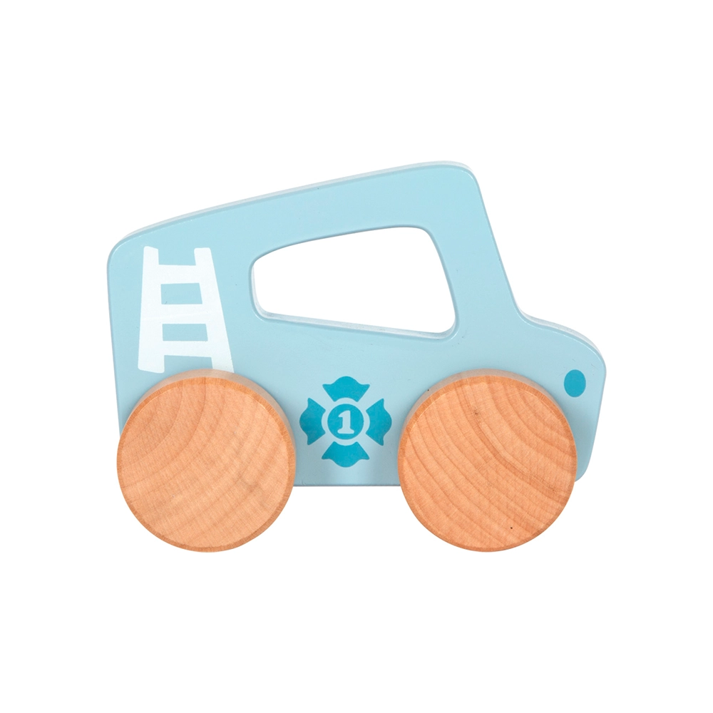 Carro em Madeira para Empurrar | Azul - Image 2