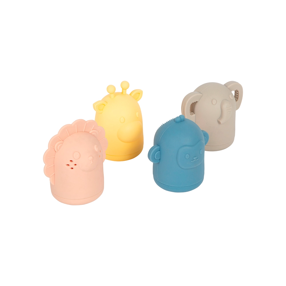 conjunto de brinquedos de banho em silicone