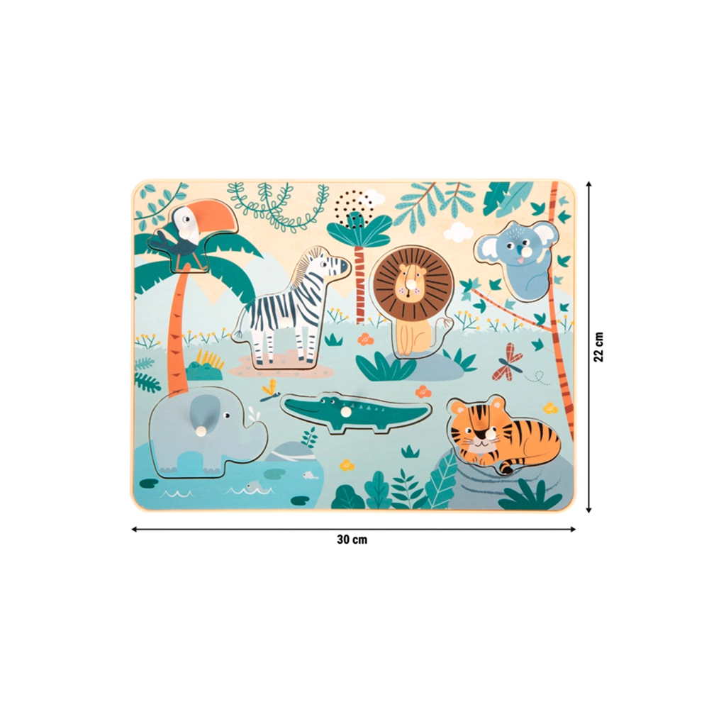 Puzzle Sonoro de Encaixe com Pegas Safari - Image 5