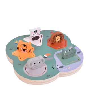 puzzle em madeira 3d sonoro safari