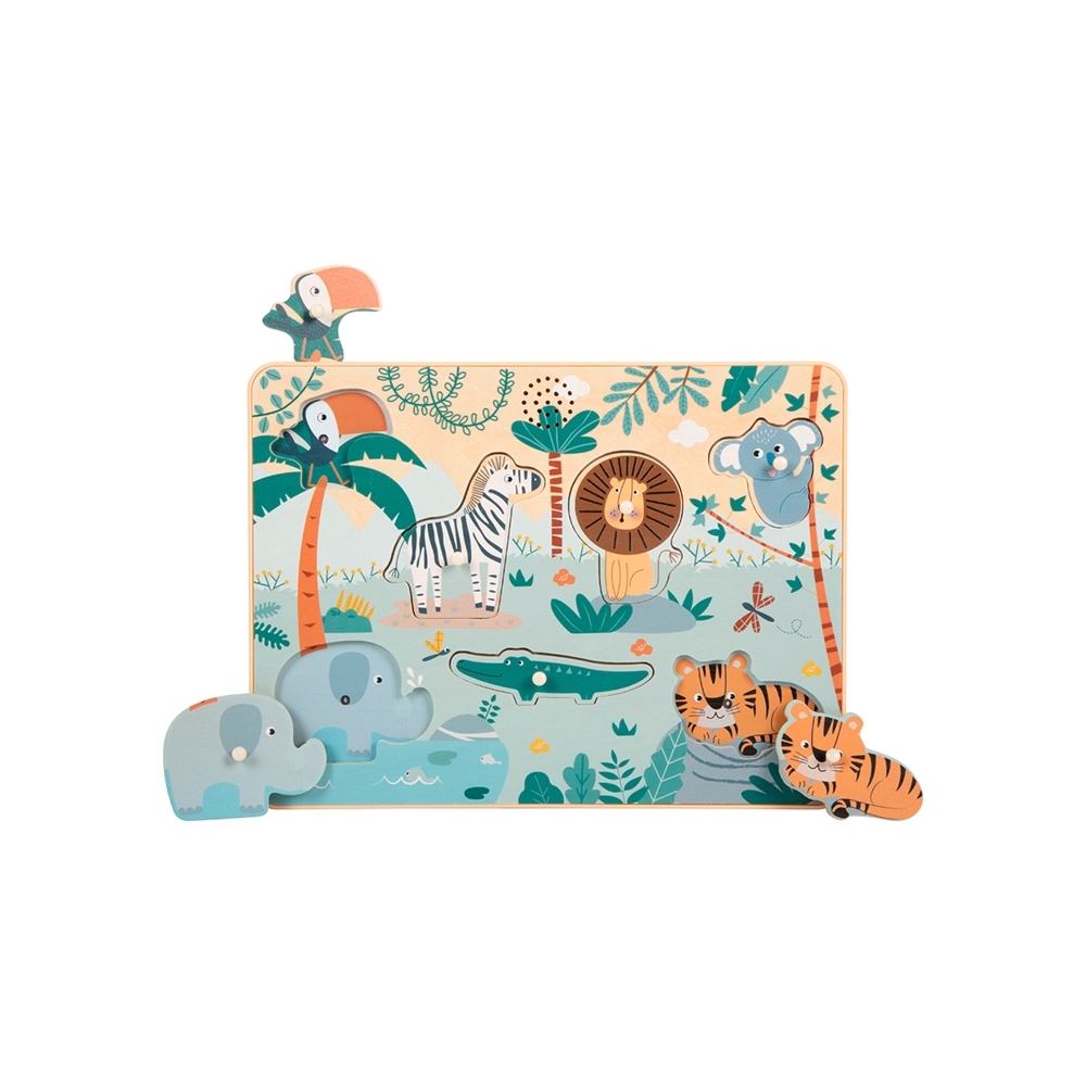 Puzzle Sonoro de Encaixe com Pegas Safari - Image 2